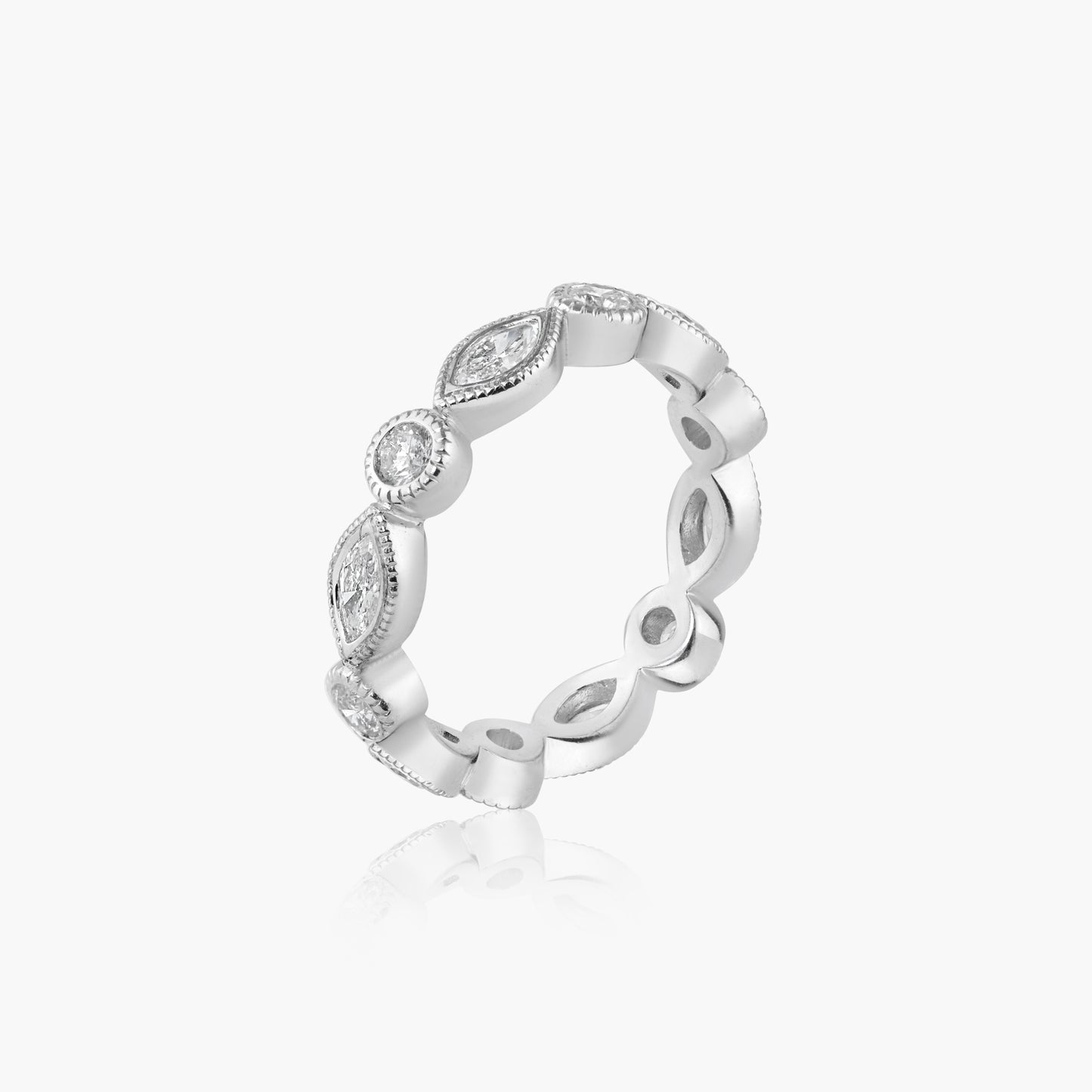 14K White Gold Eternity Band - R605228