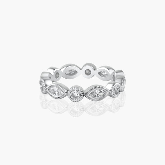 14K White Gold Eternity Band - R605228