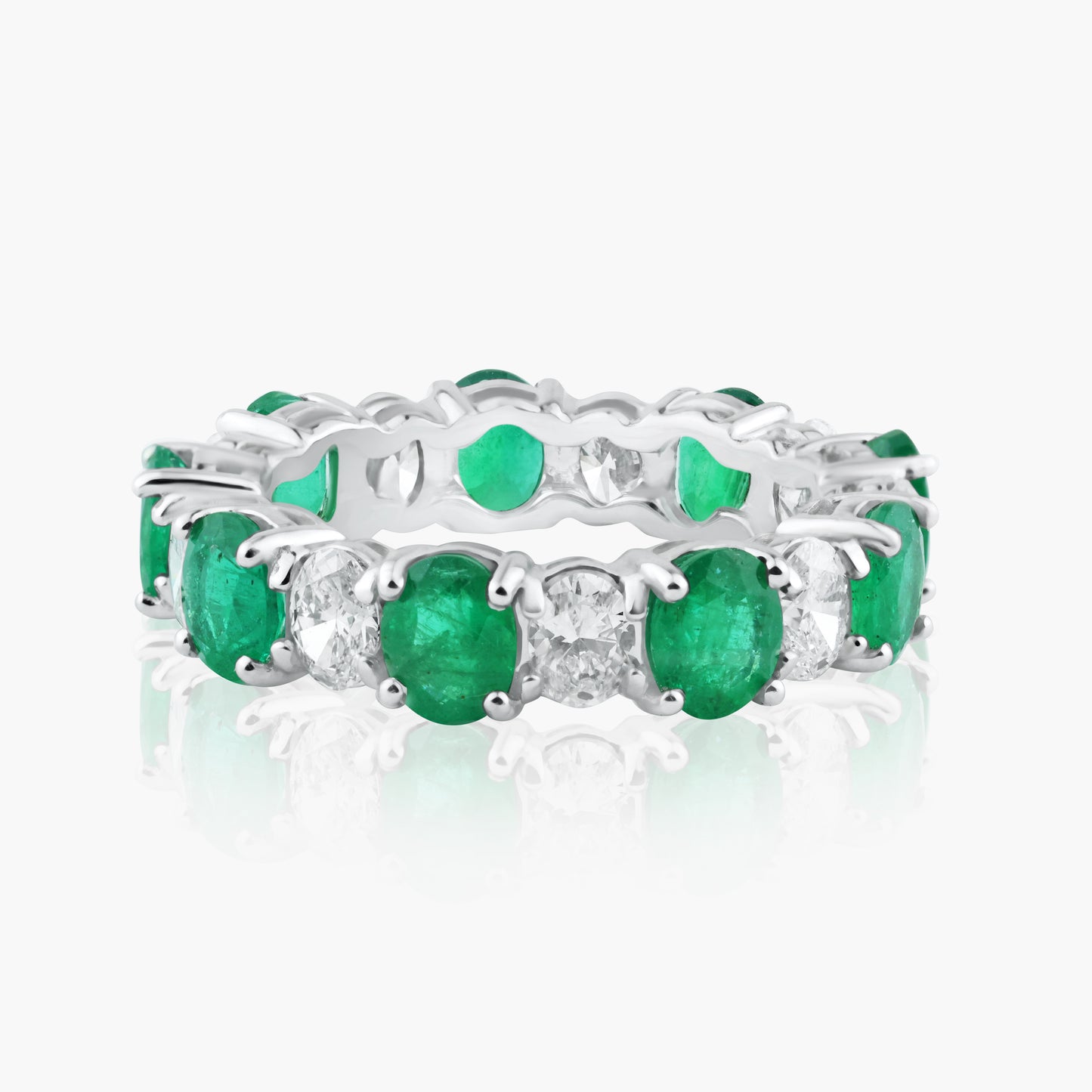 18K White Gold Colored Gemstone Ring-R605229