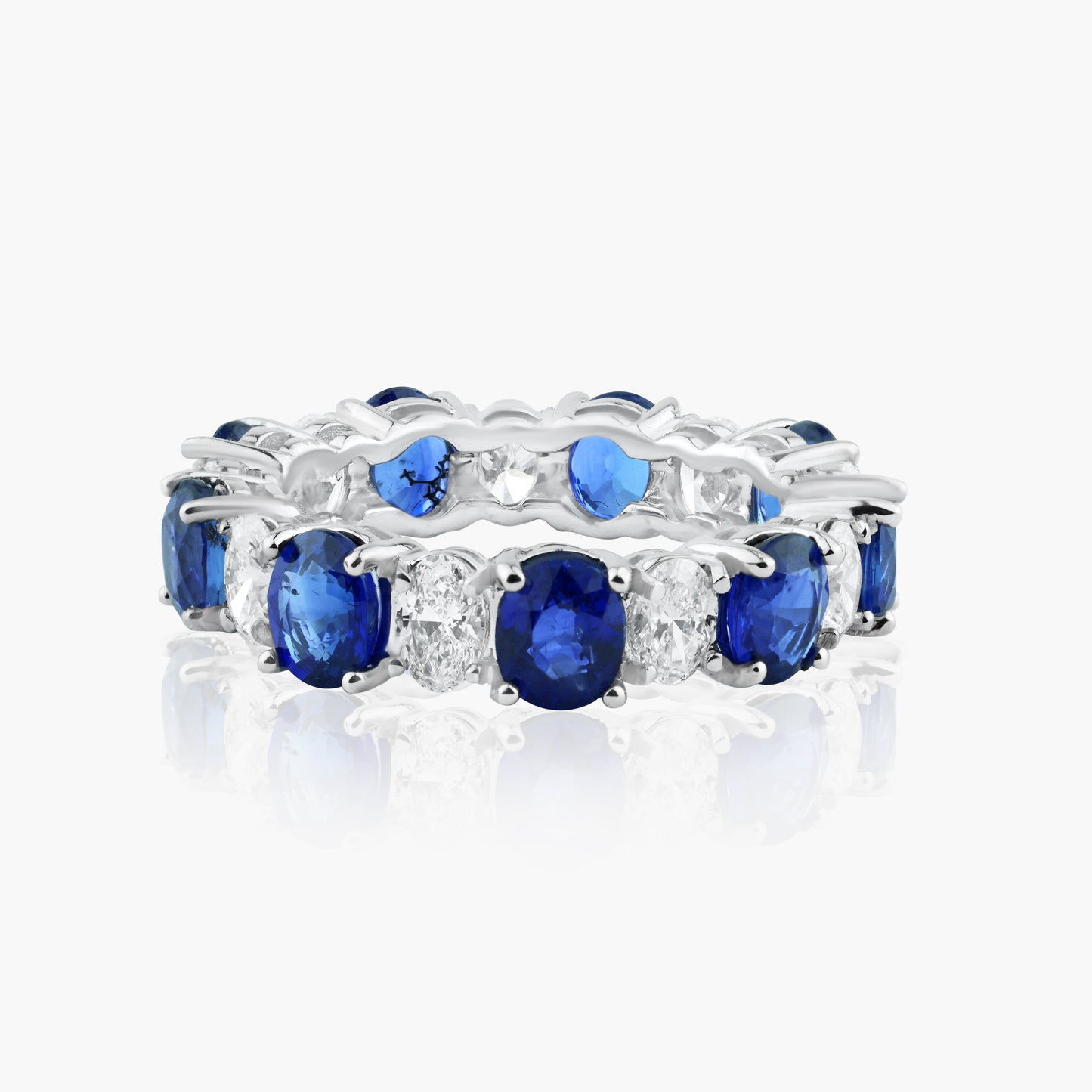 14K White Gold Colored Gemstone Ring-R605229B