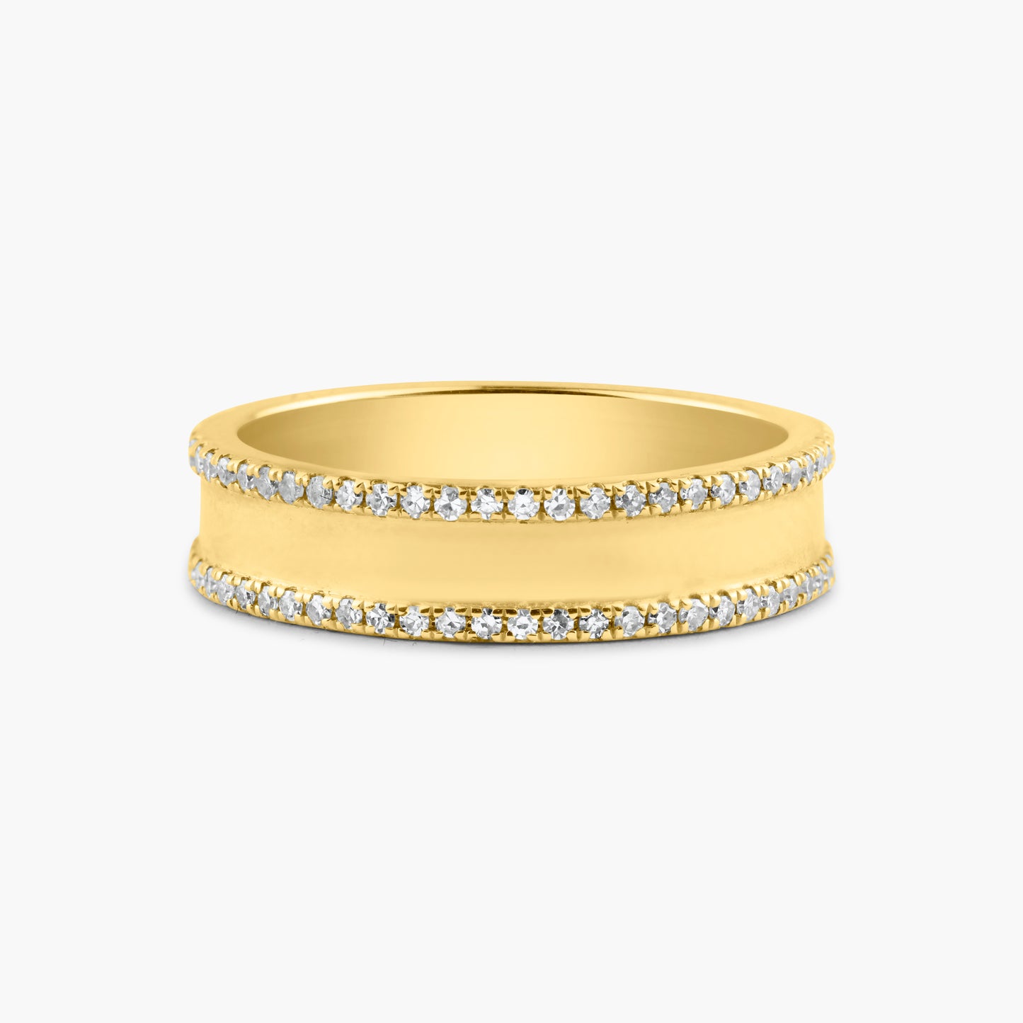 18K Yellow Gold Two Row Eternity Band-R60535904