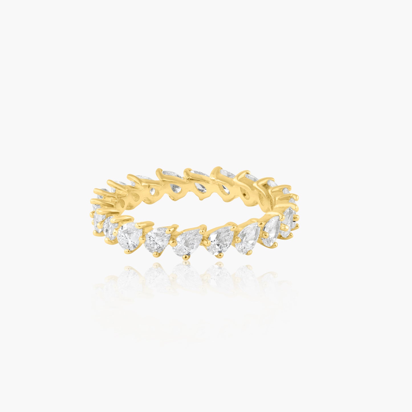 14K Yellow Gold Pear Diamond Eternity Band - R60551702