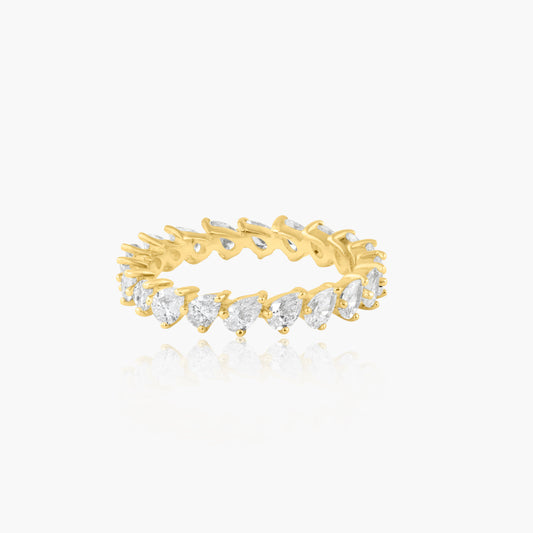 14K Yellow Gold Pear Diamond Eternity Band - R60551702