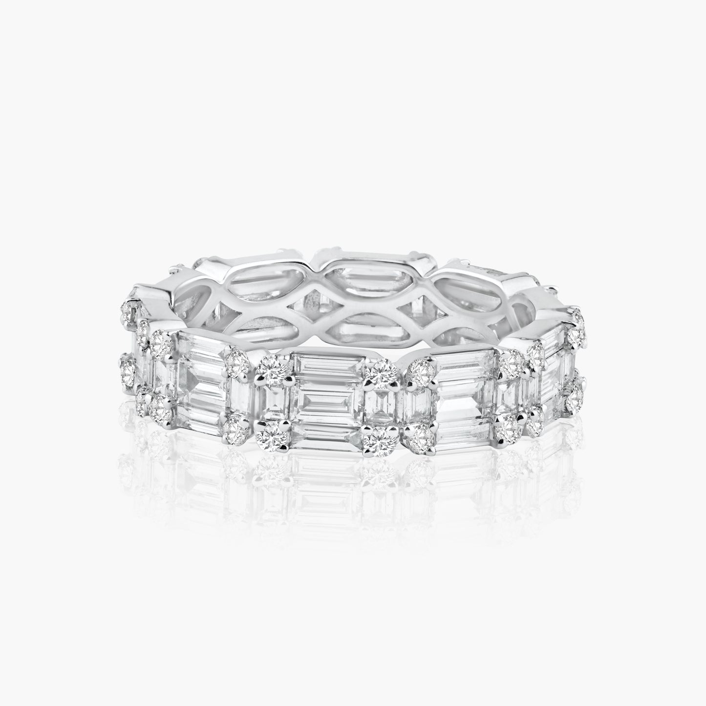 14K White Gold Baguette Band - R60565001