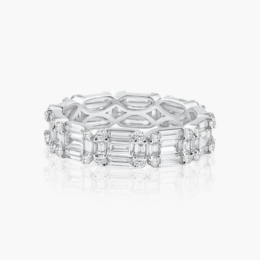 14K White Gold Baguette Band - R60565001