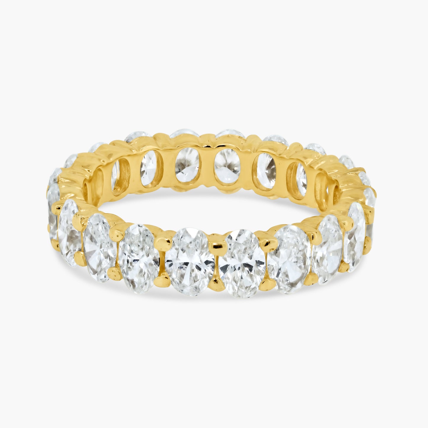 14K Yellow Gold Oval Diamond Eternity Band - R60571104