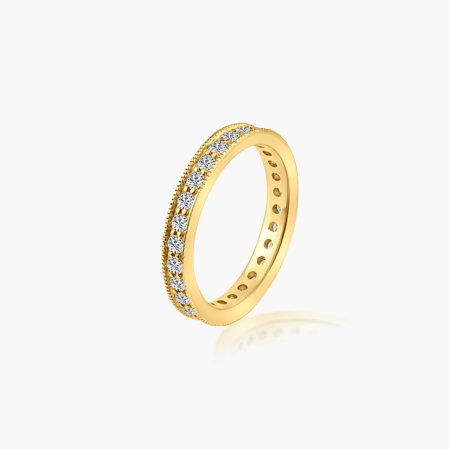 14K Yellow Gold Dainty Eternity Band - R60577402