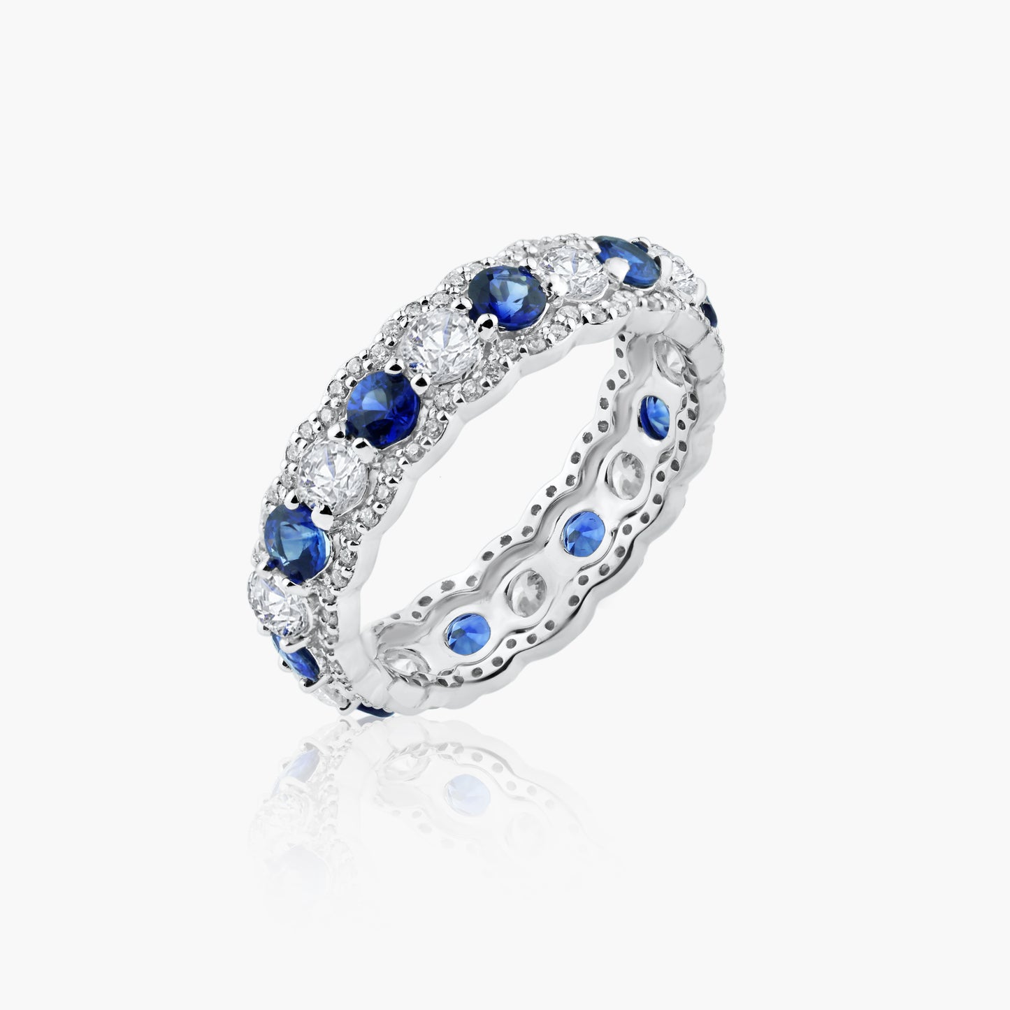 14K White Gold Colored Gemstone Ring-R60577502