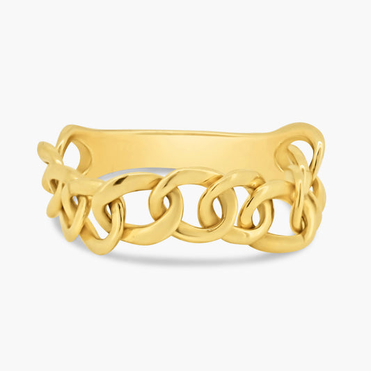 14K Yellow Gold Chain Link Ring-R60577702