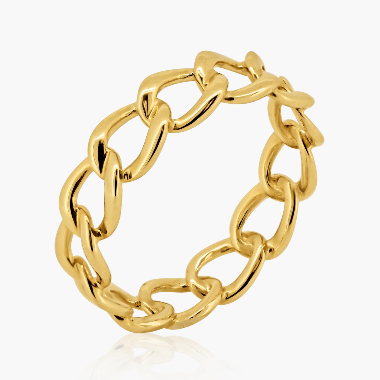 14K Yellow Gold Chain Link Ring-R60577703