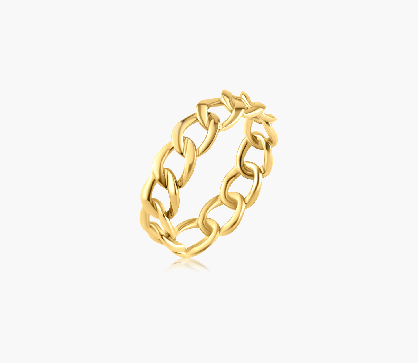 14K Yellow Gold Classic Chain Link Ring  - R60577704