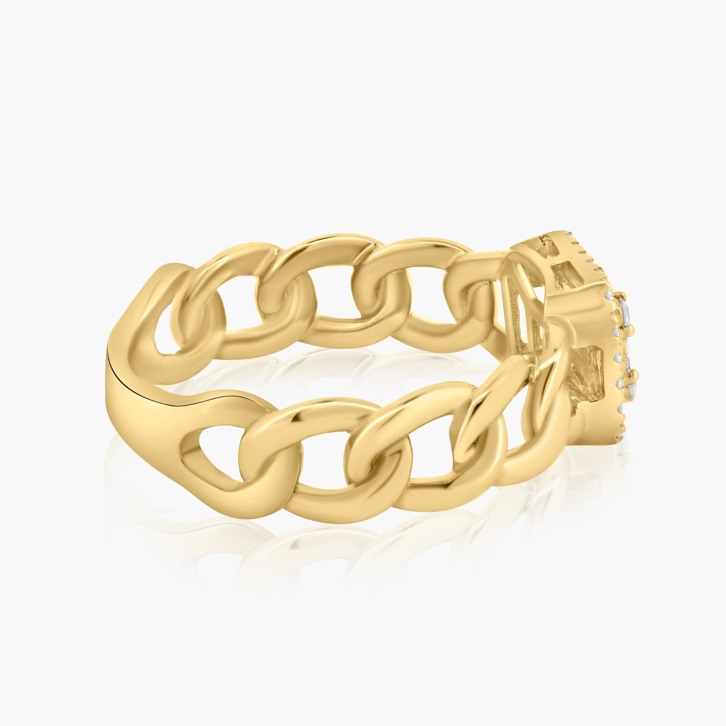 14K Yellow Gold Baguette Chain Link Ring-R60583301