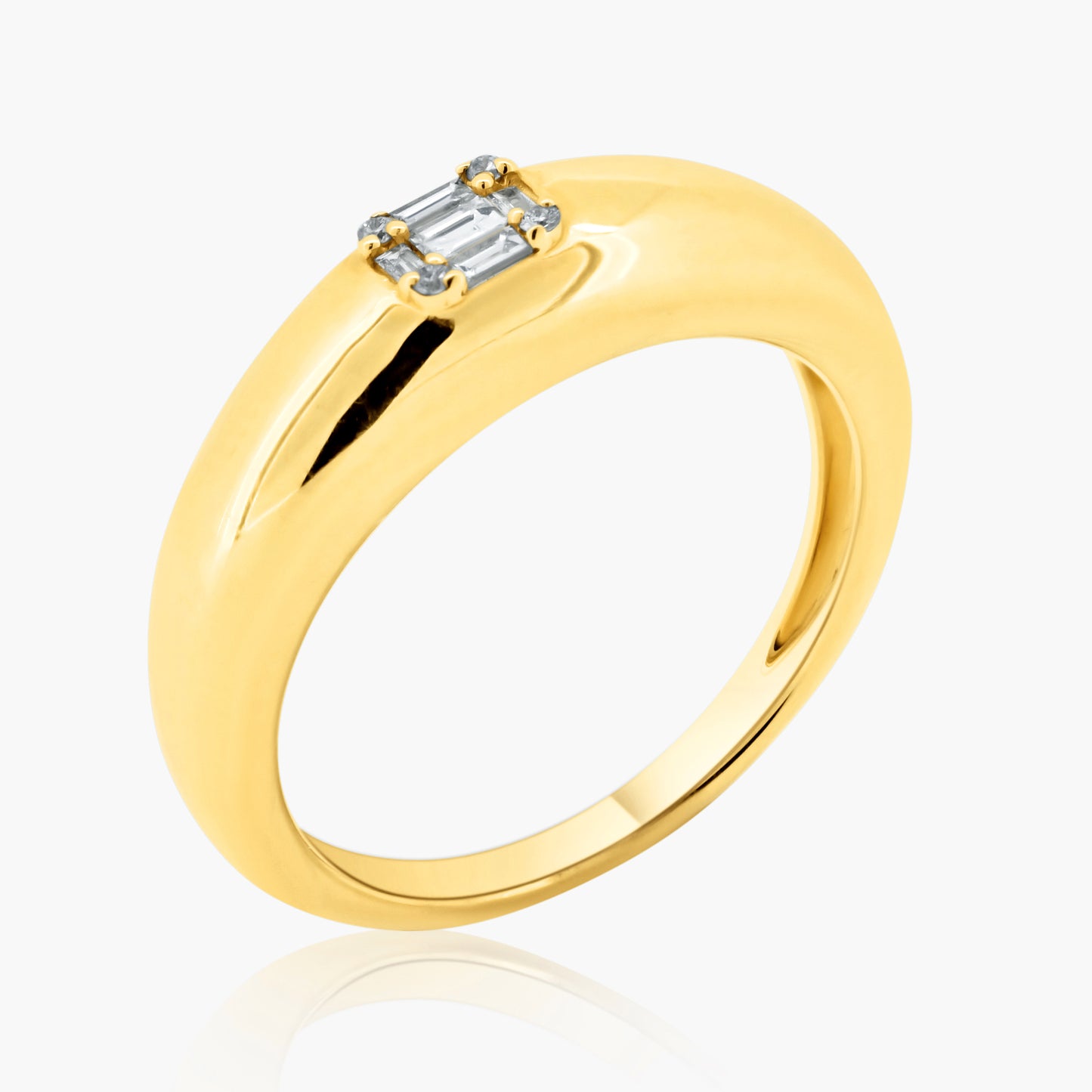 14K Yellow Gold Baguette Dome Band-R60584402