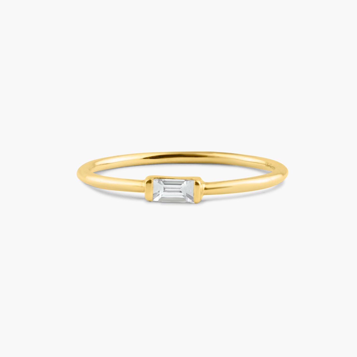 14K Yellow Gold Dainty Baguette Ring-R605849