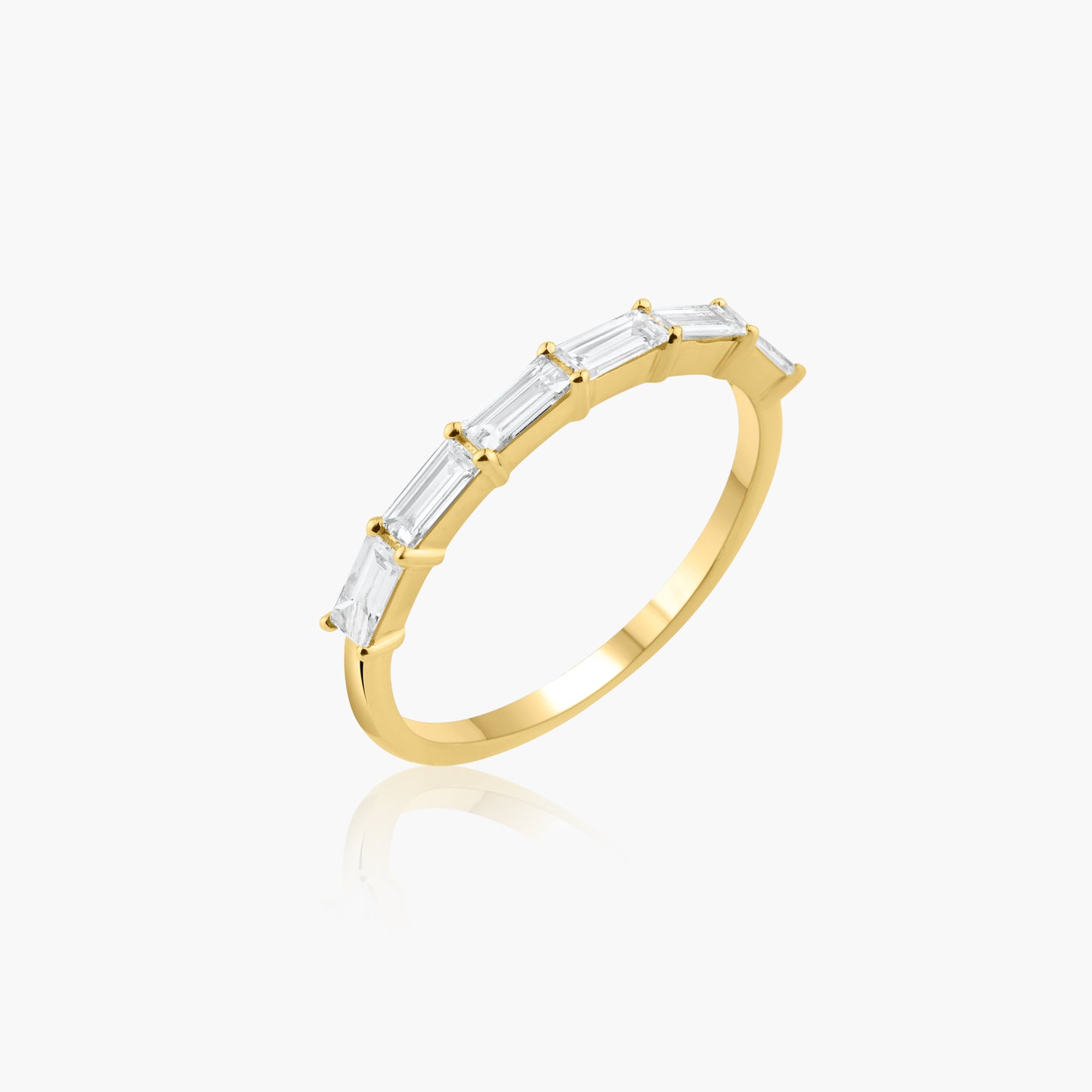 14K Yellow Gold Dainty Baguette Band-R60590801