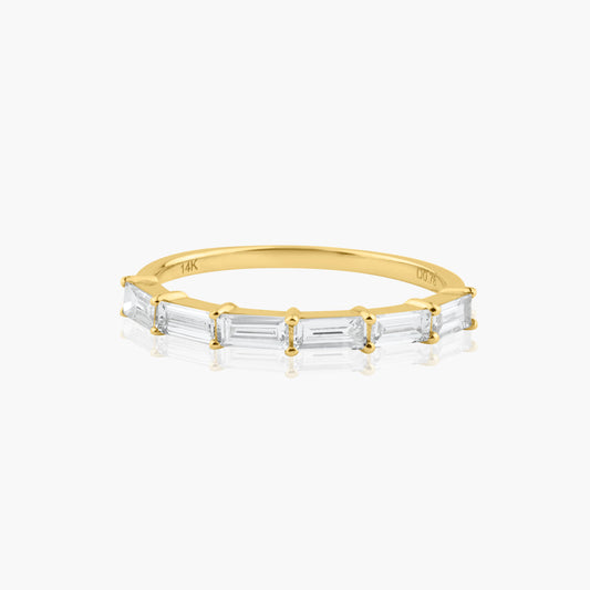 14K Yellow Gold Dainty Baguette Band-R60590801