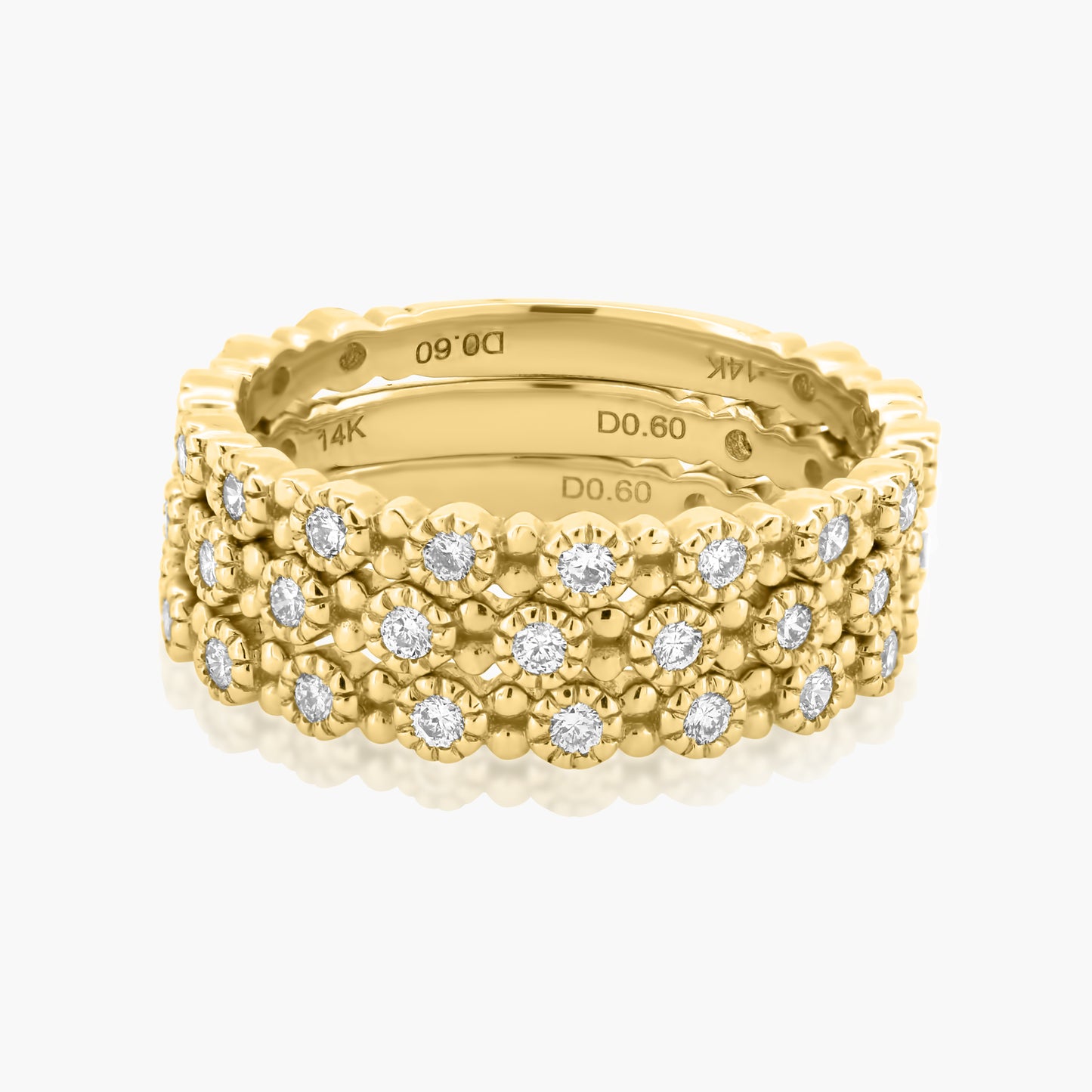 14K Yellow Gold Stackable Ring (set of 3) - R605913