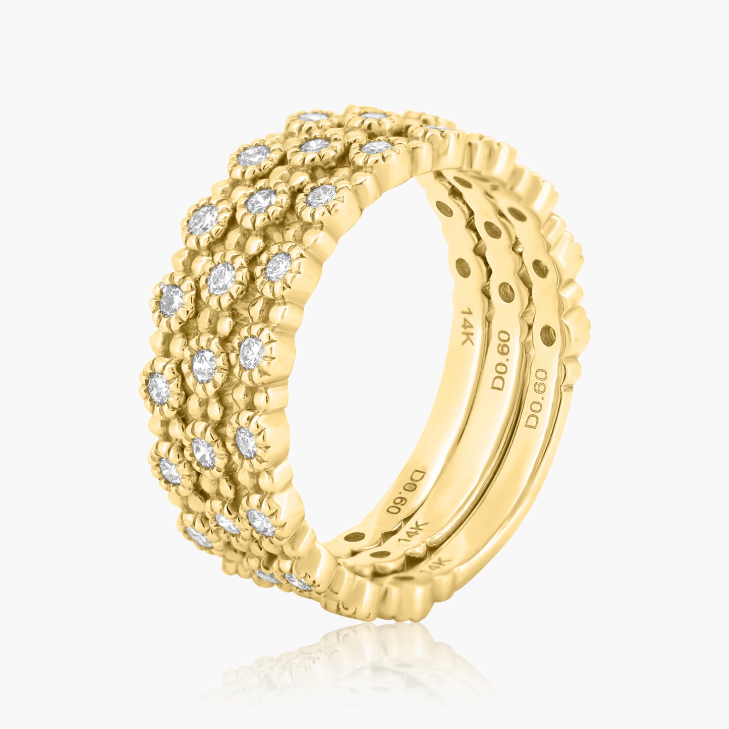 14K Yellow Gold Stackable Ring (set of 3) - R605913