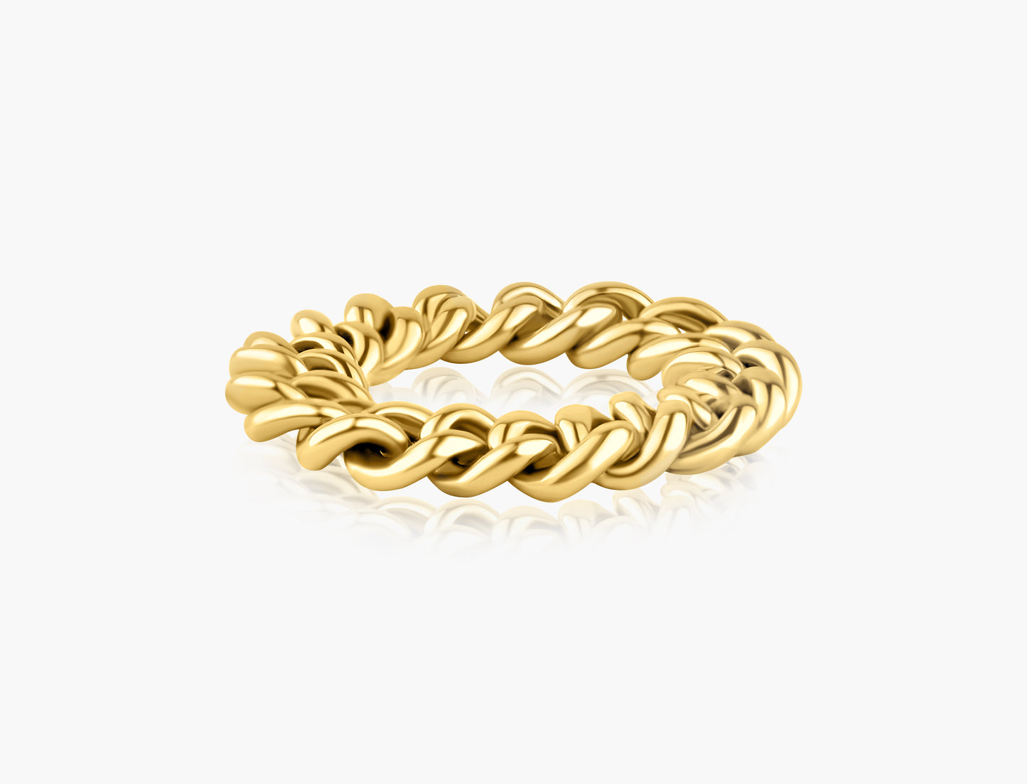 14K Yellow Gold Chain Link Ring-R60594103