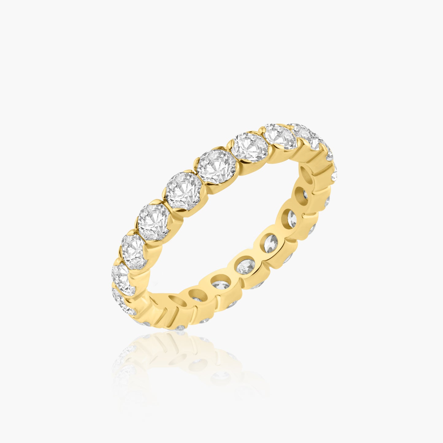 14K Yellow Gold Round Diamond Eternity Band - R605967