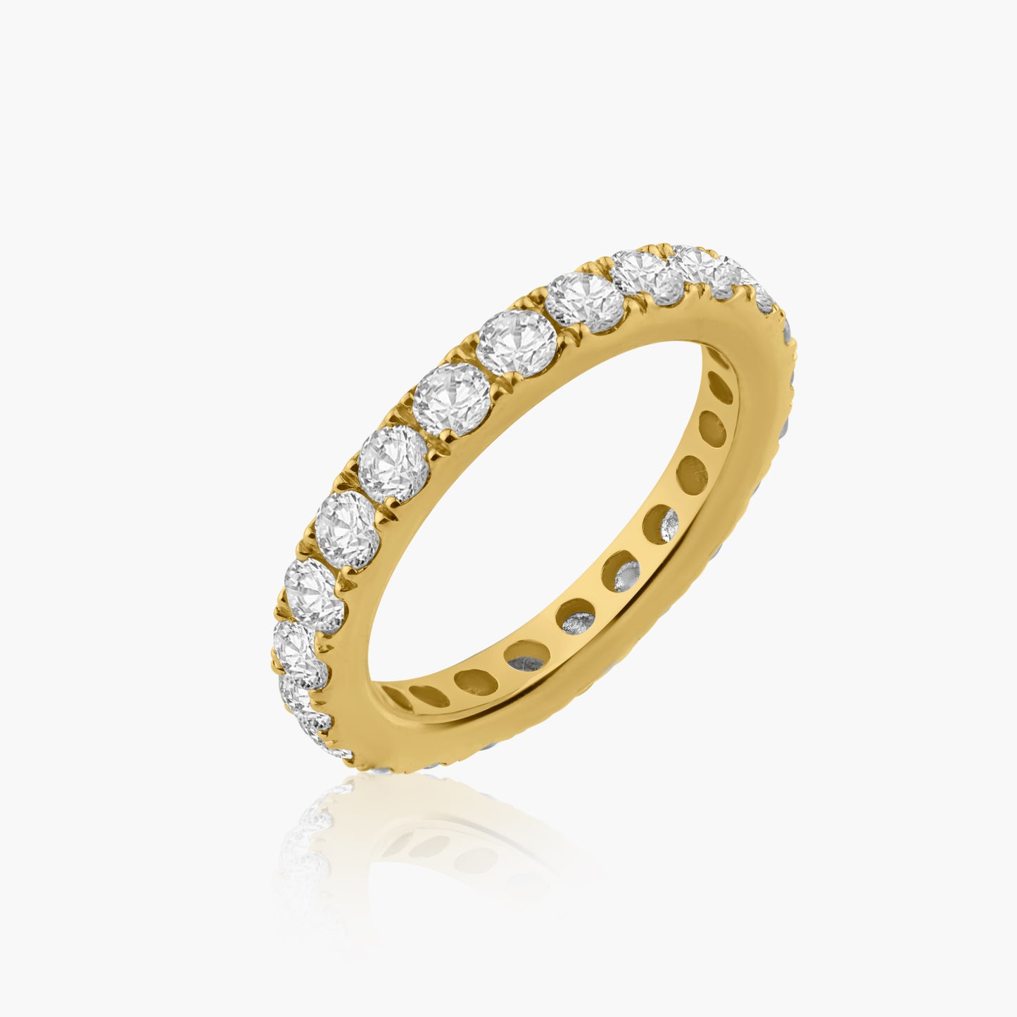 18K Yellow Gold Stackable Ring-R18874DC01