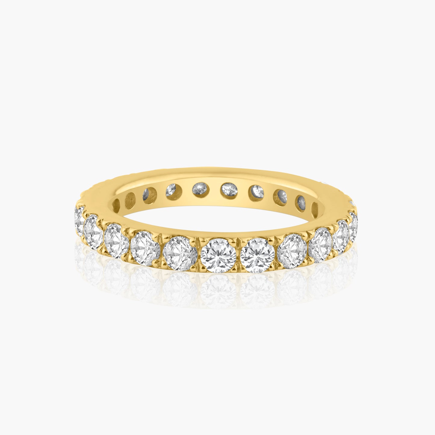 18K Yellow Gold Stackable Ring-R18874DC01