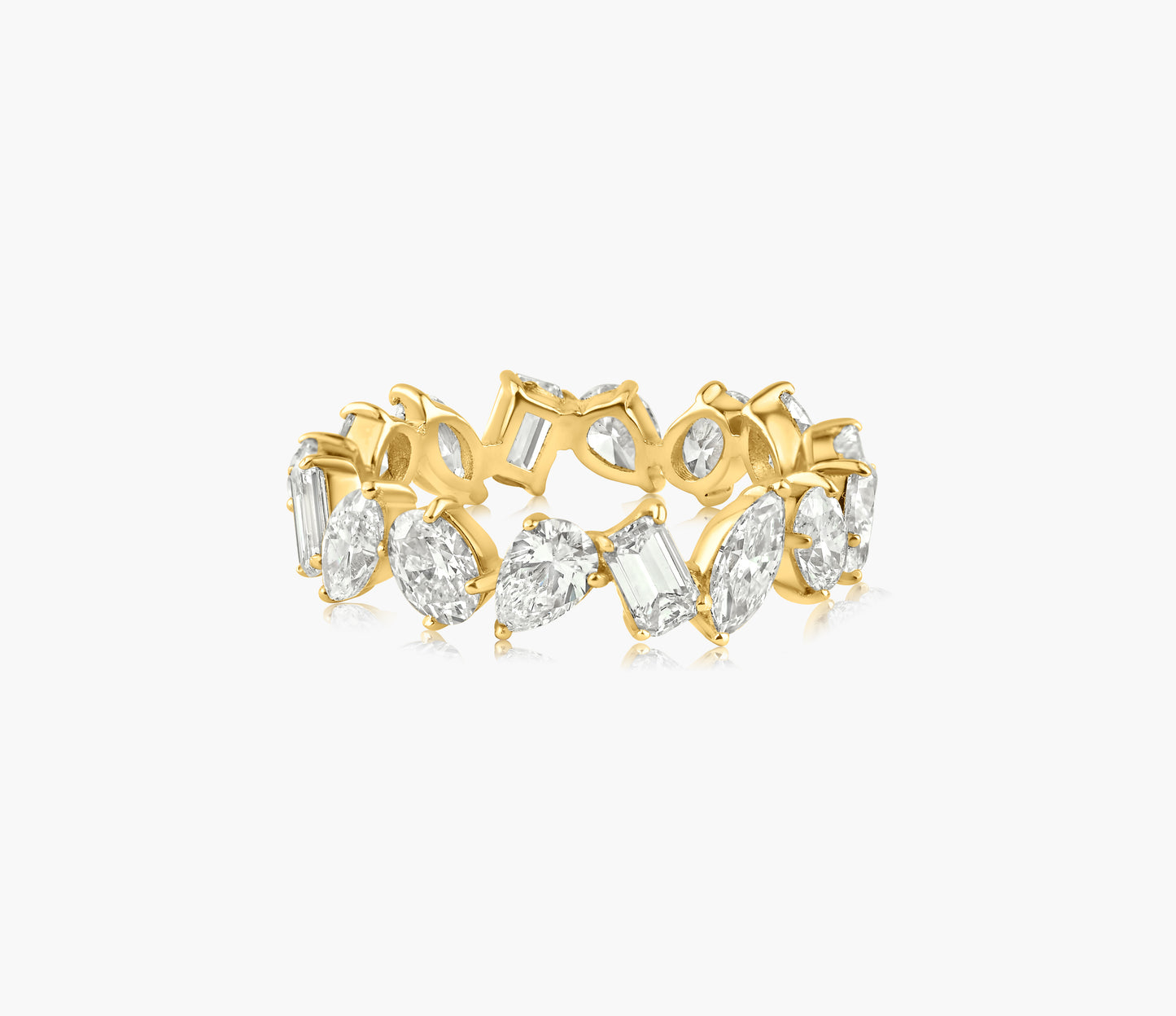 14K Yellow Gold Mixed Cut Diamond Eternity Band - R60597101