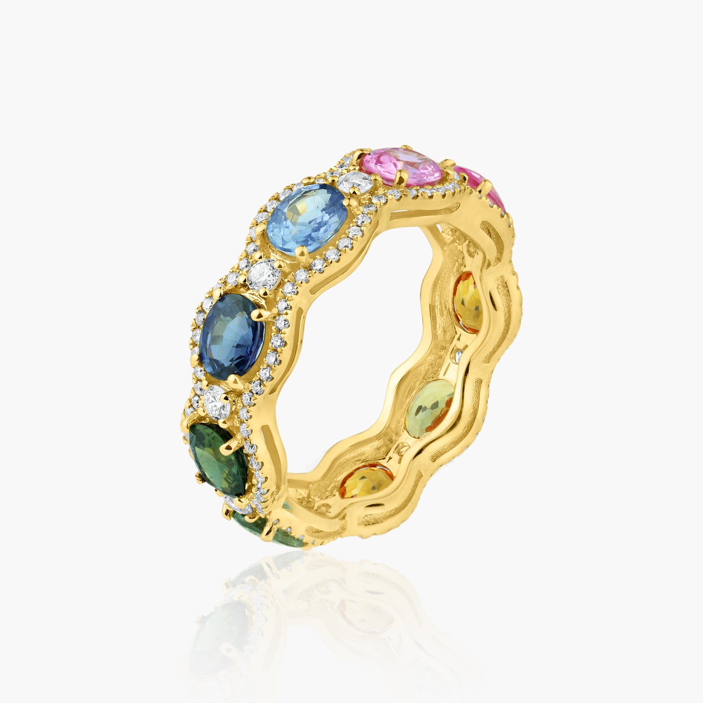 14K Yellow Gold Colored Gemstone Ring - R605979