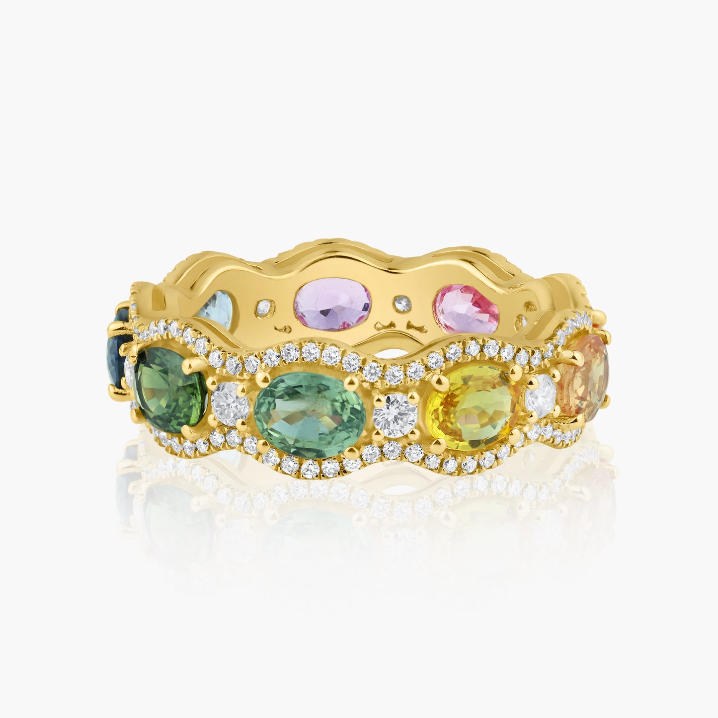 14K Yellow Gold Colored Gemstone Ring - R605979