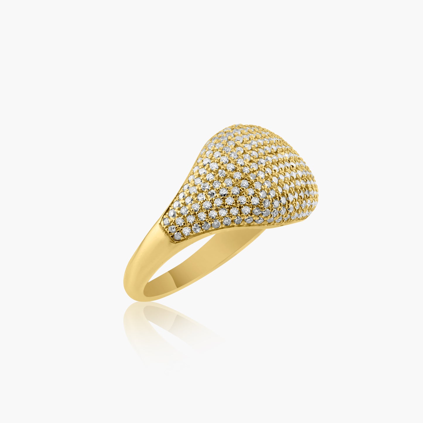 14K Yellow Gold Pave Diamond Pinky Ring - R60600501