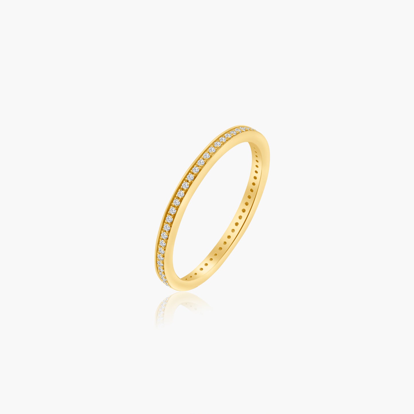 14K Yellow Gold Round Diamond Eternity Band - R60604001