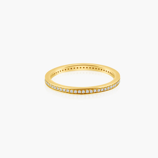 14K Yellow Gold Round Diamond Eternity Band - R60604001