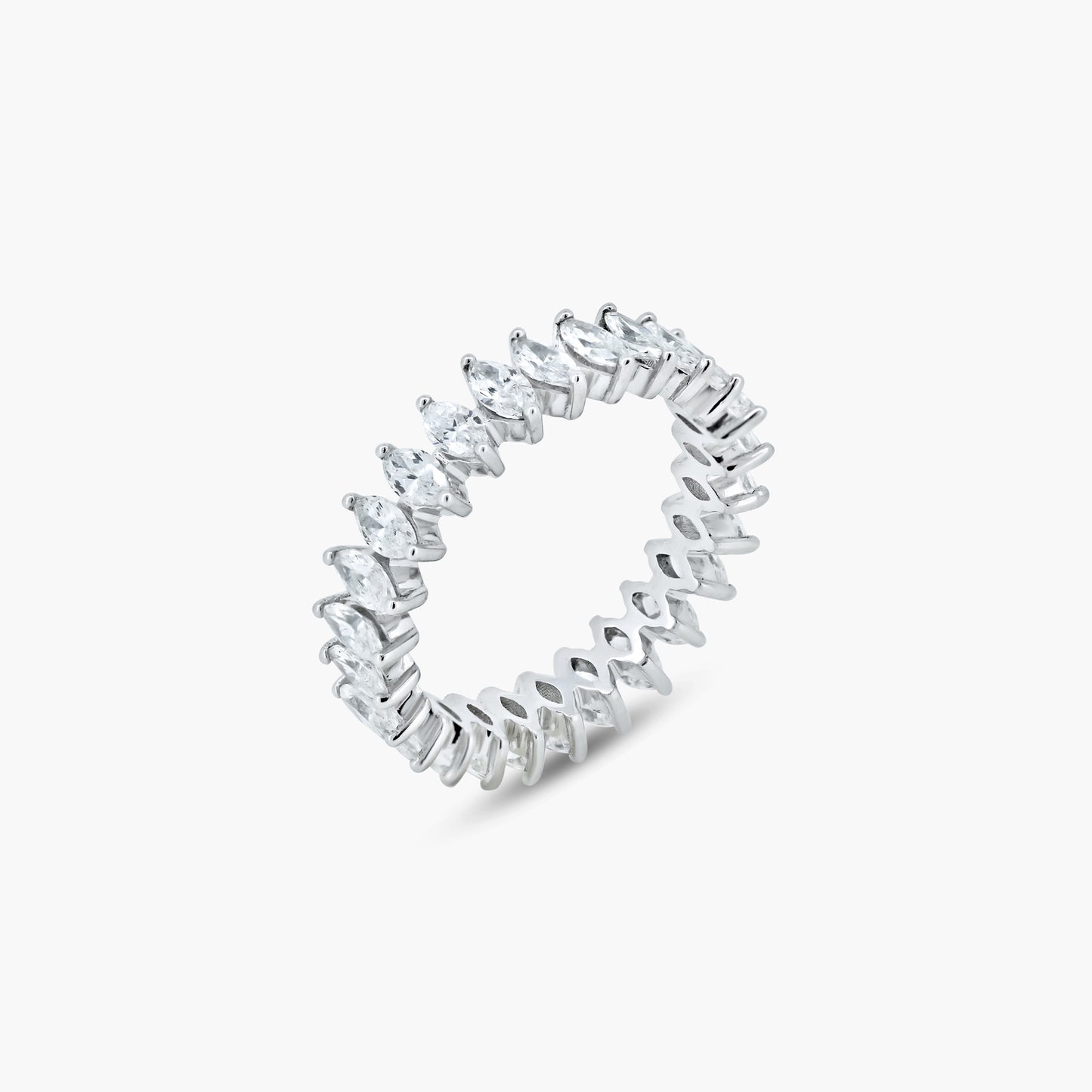 14K White Gold Marquise Diamond Eternity Band - R60604301-1