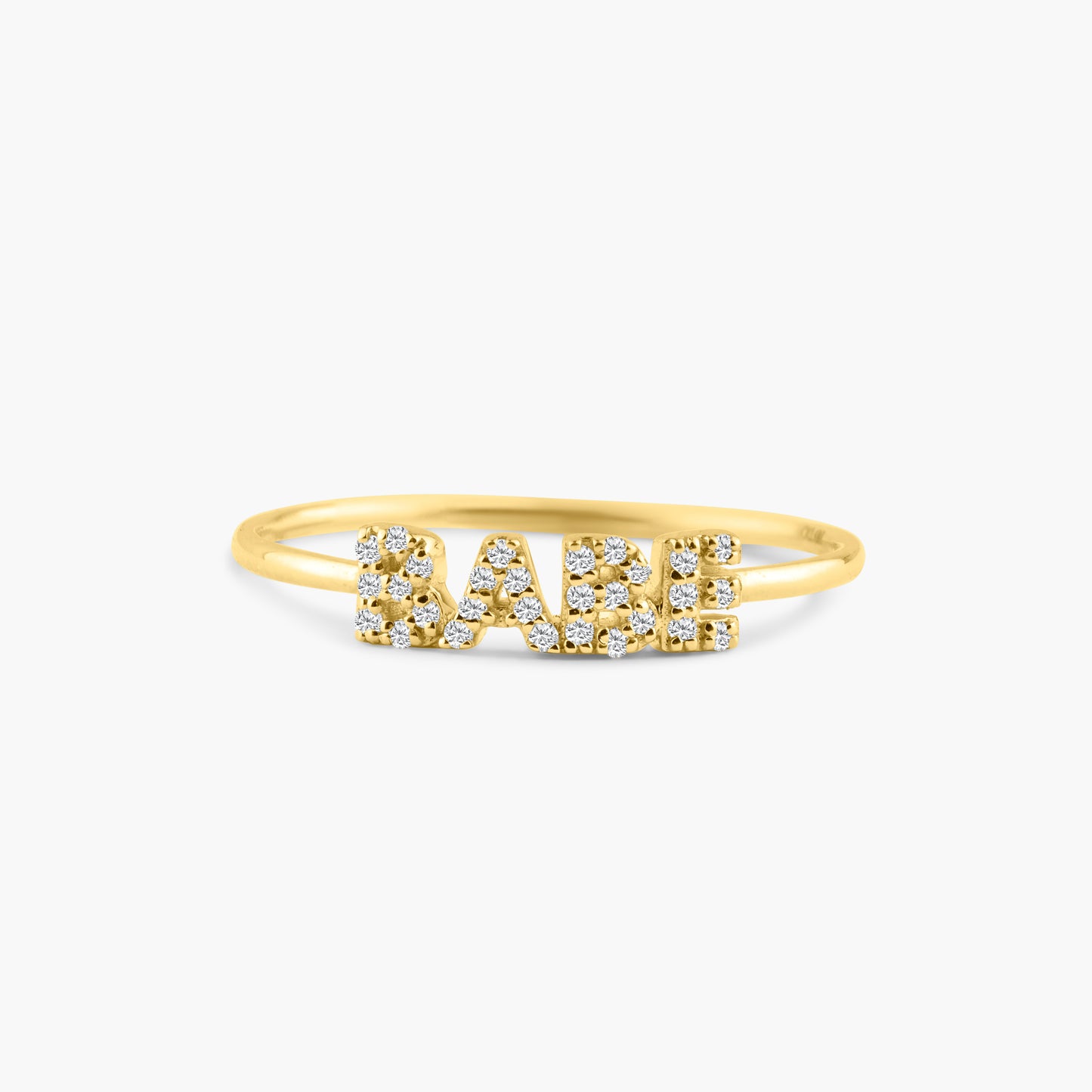 14K Yellow Gold Dainty Personalized Ring - R60606502