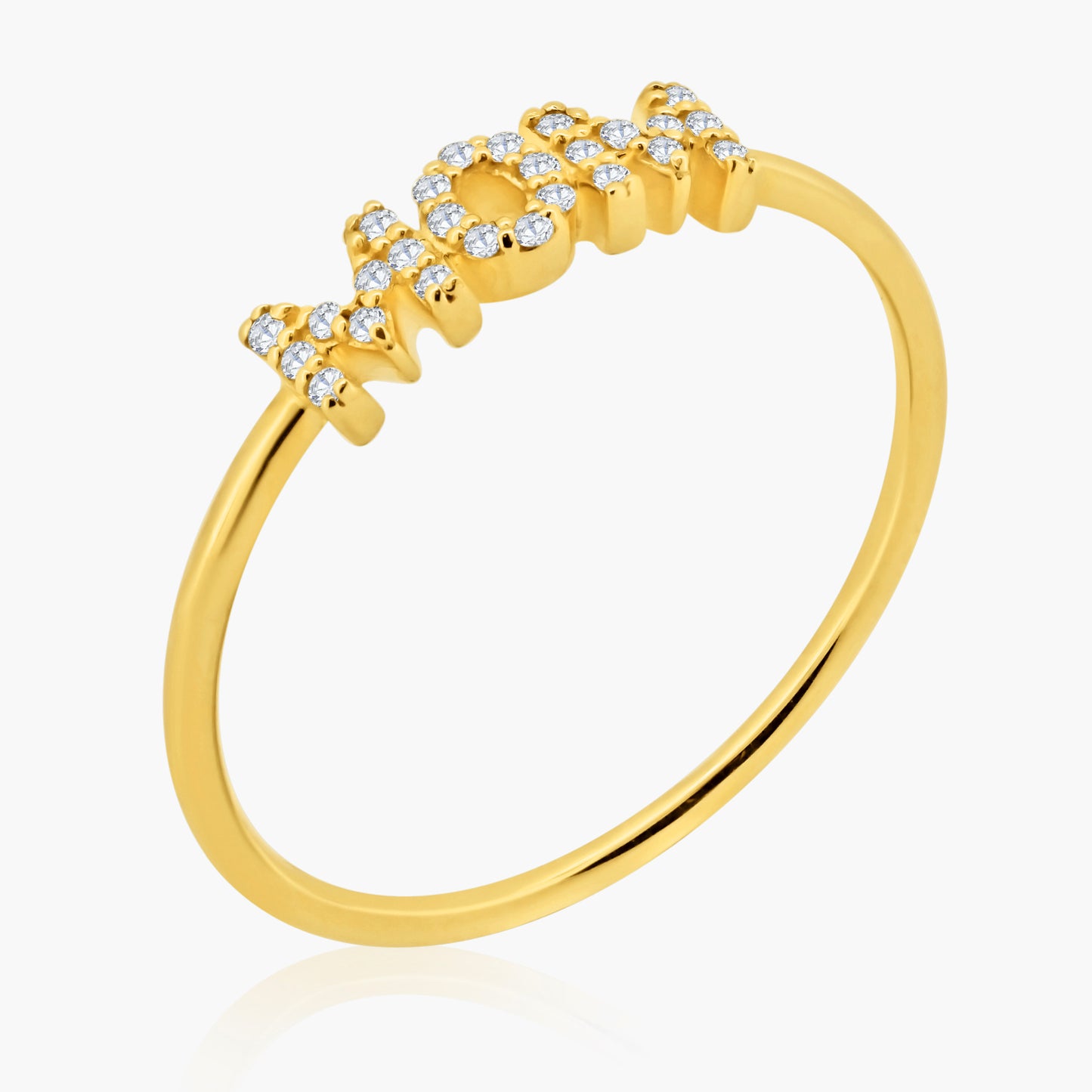 14K Yellow Gold Dainty Personalized Ring - R60606505