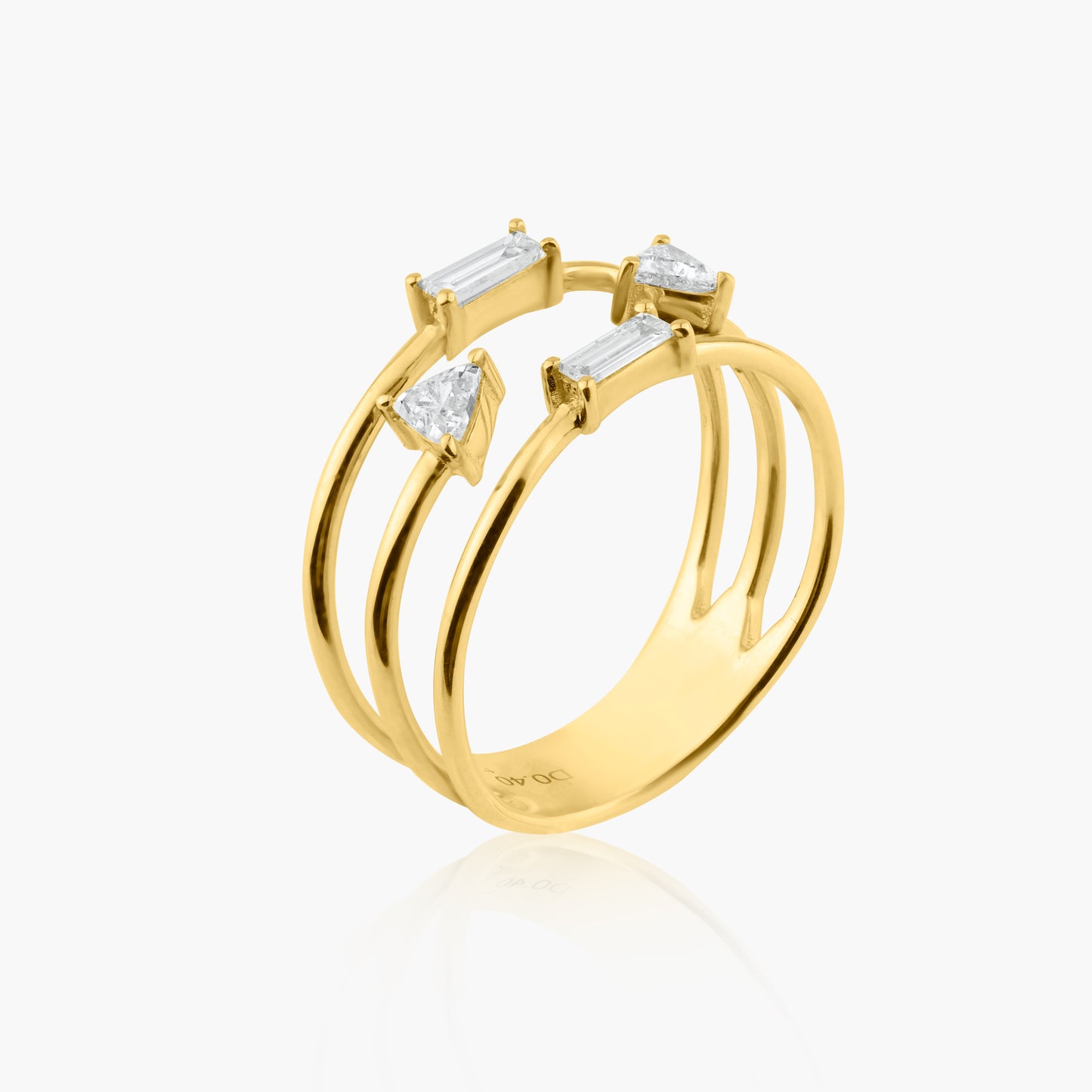 14K Yellow Gold Baguette Dainty Ring - R60606709