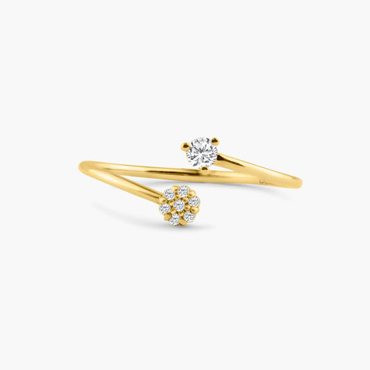 14K Yellow Gold Dainty Wrap Ring - R60611801