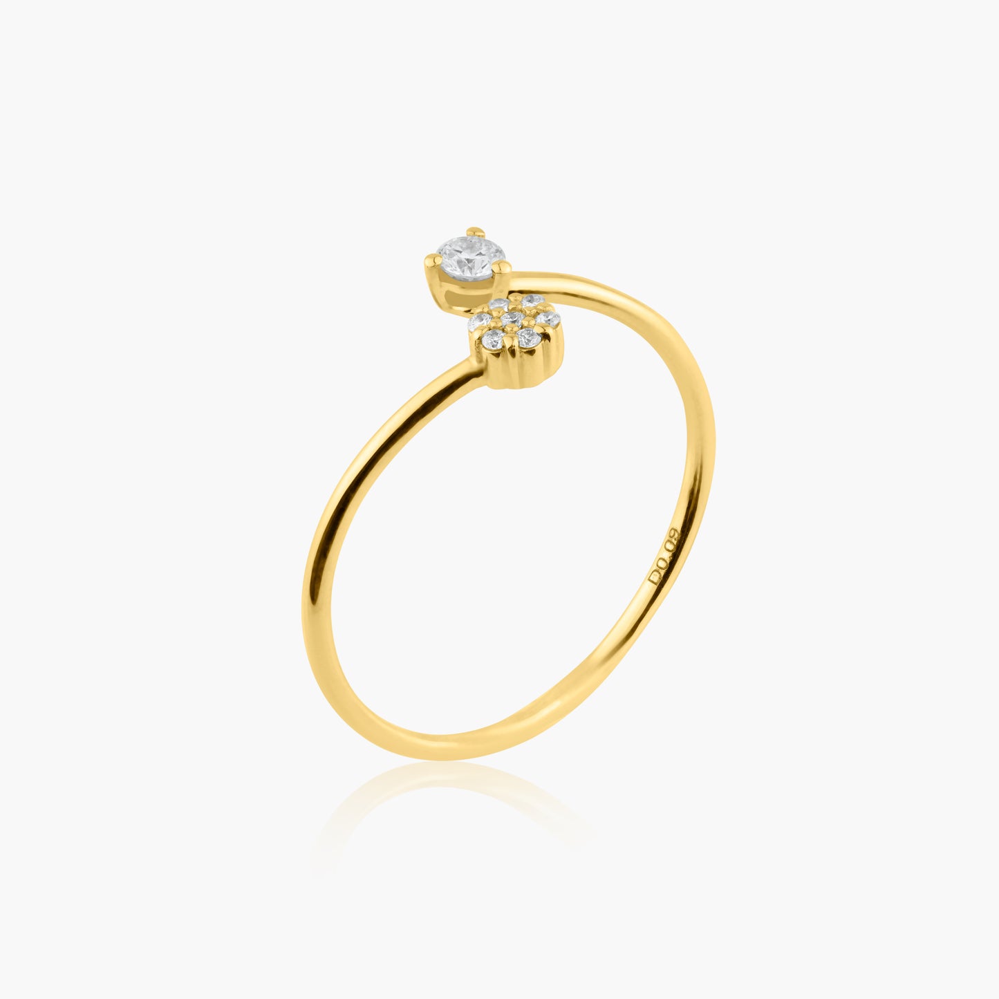 14K Yellow Gold Dainty Wrap Ring - R60611801