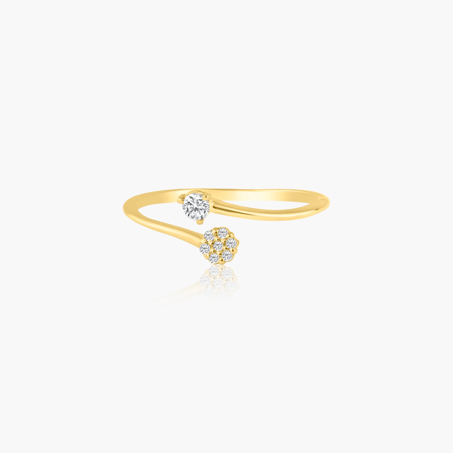 14K Yellow Gold Dainty Wrap Ring - R60611802