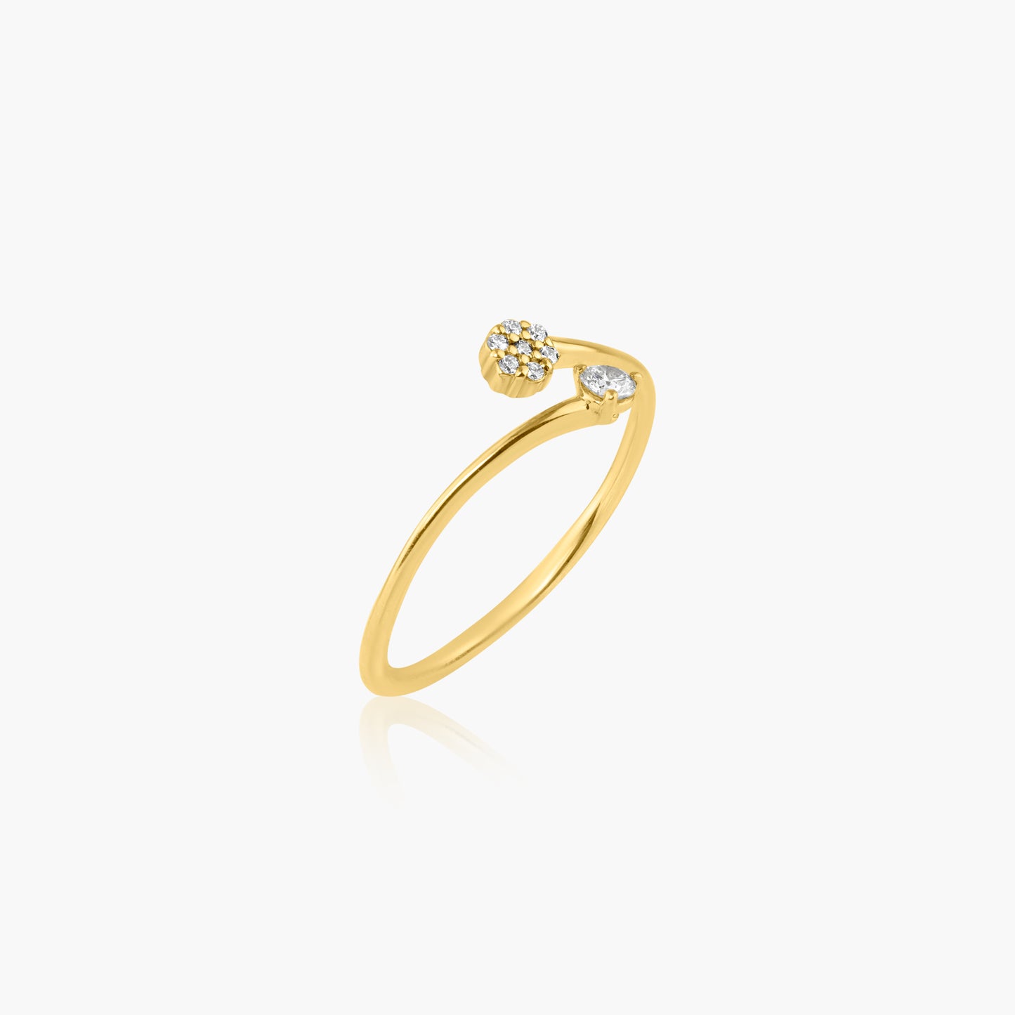 14K Yellow Gold Dainty Wrap Ring - R60611802