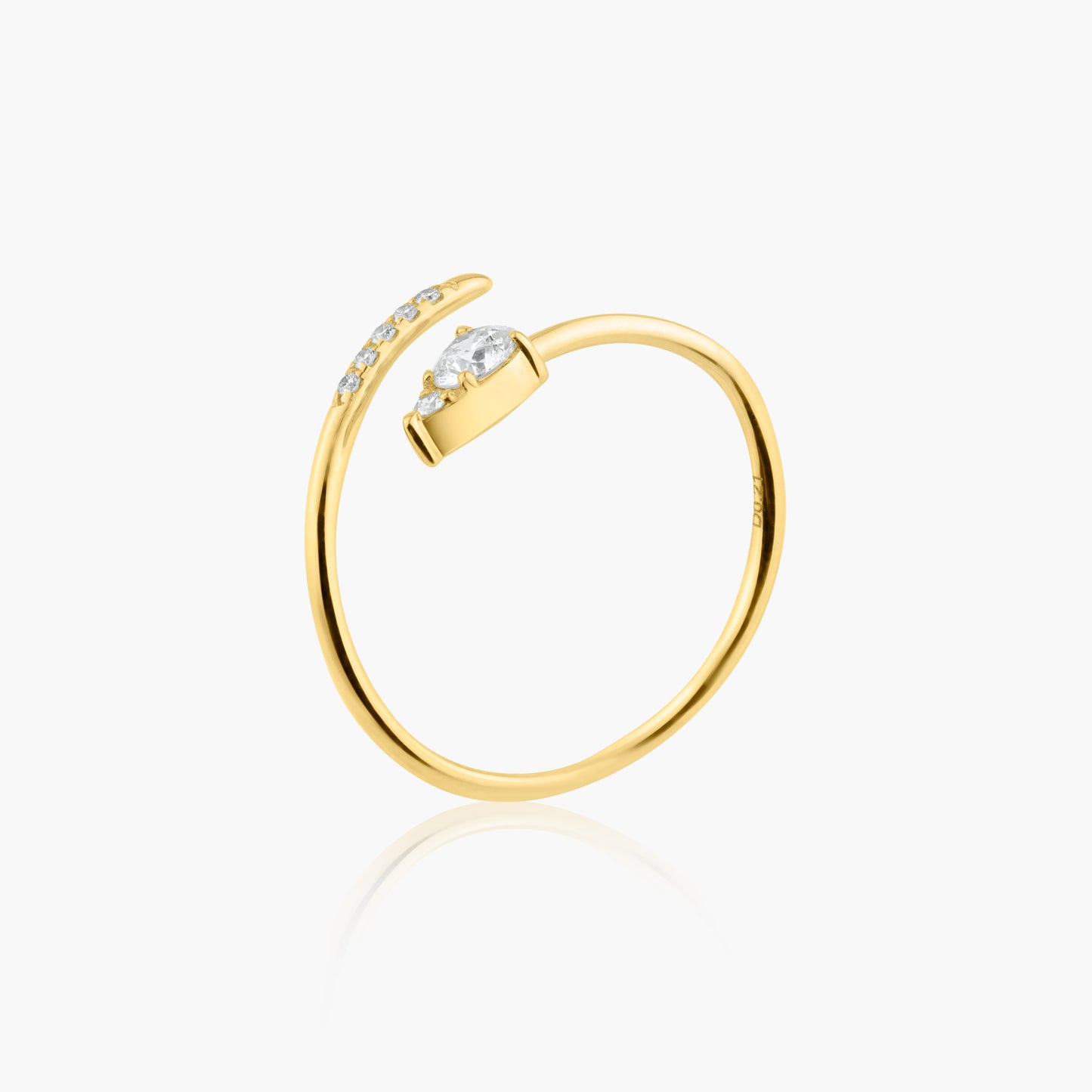 14K Yellow Gold Dainty Wrap Ring - R606149