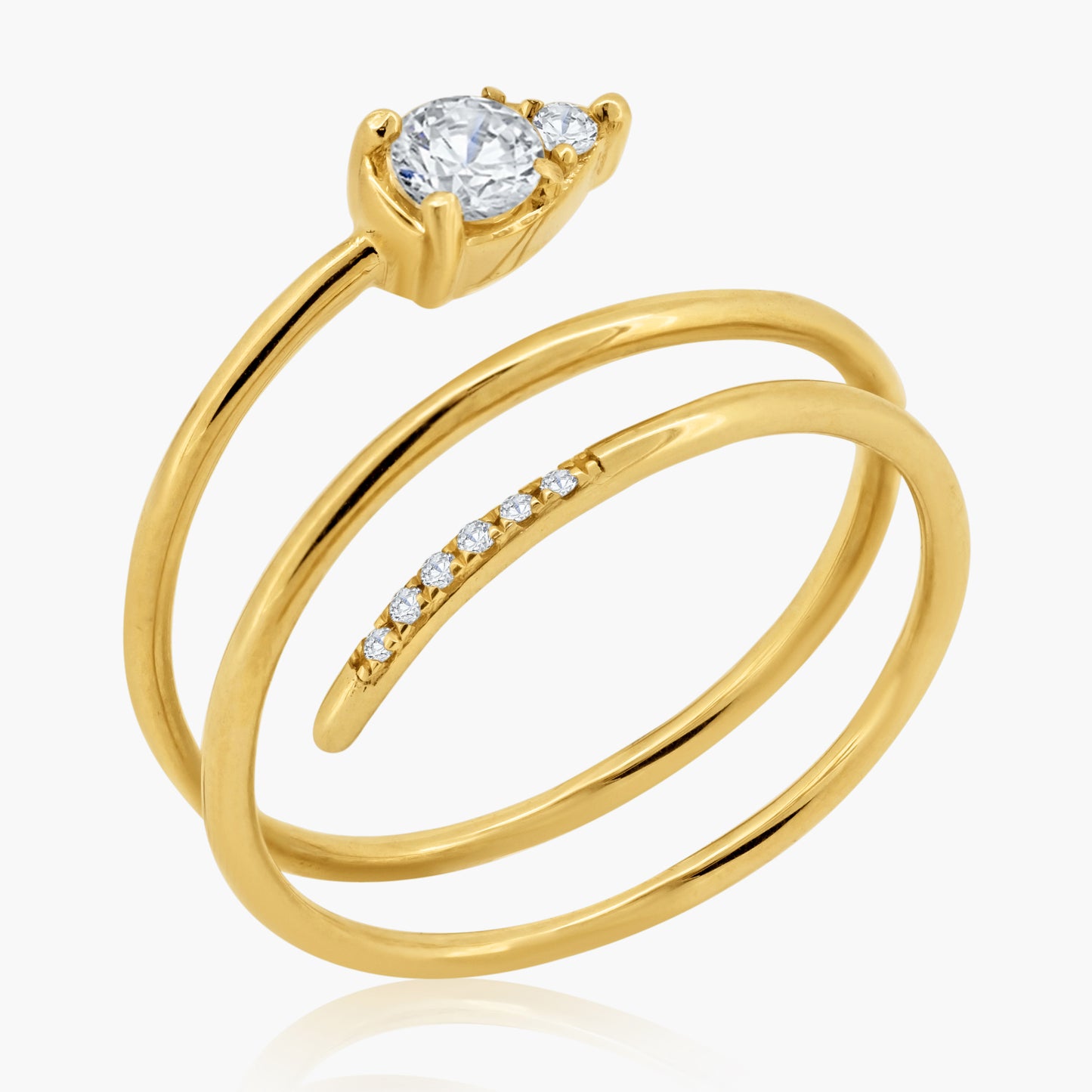 14K Yellow Gold Dainty Wrap Ring - R606150