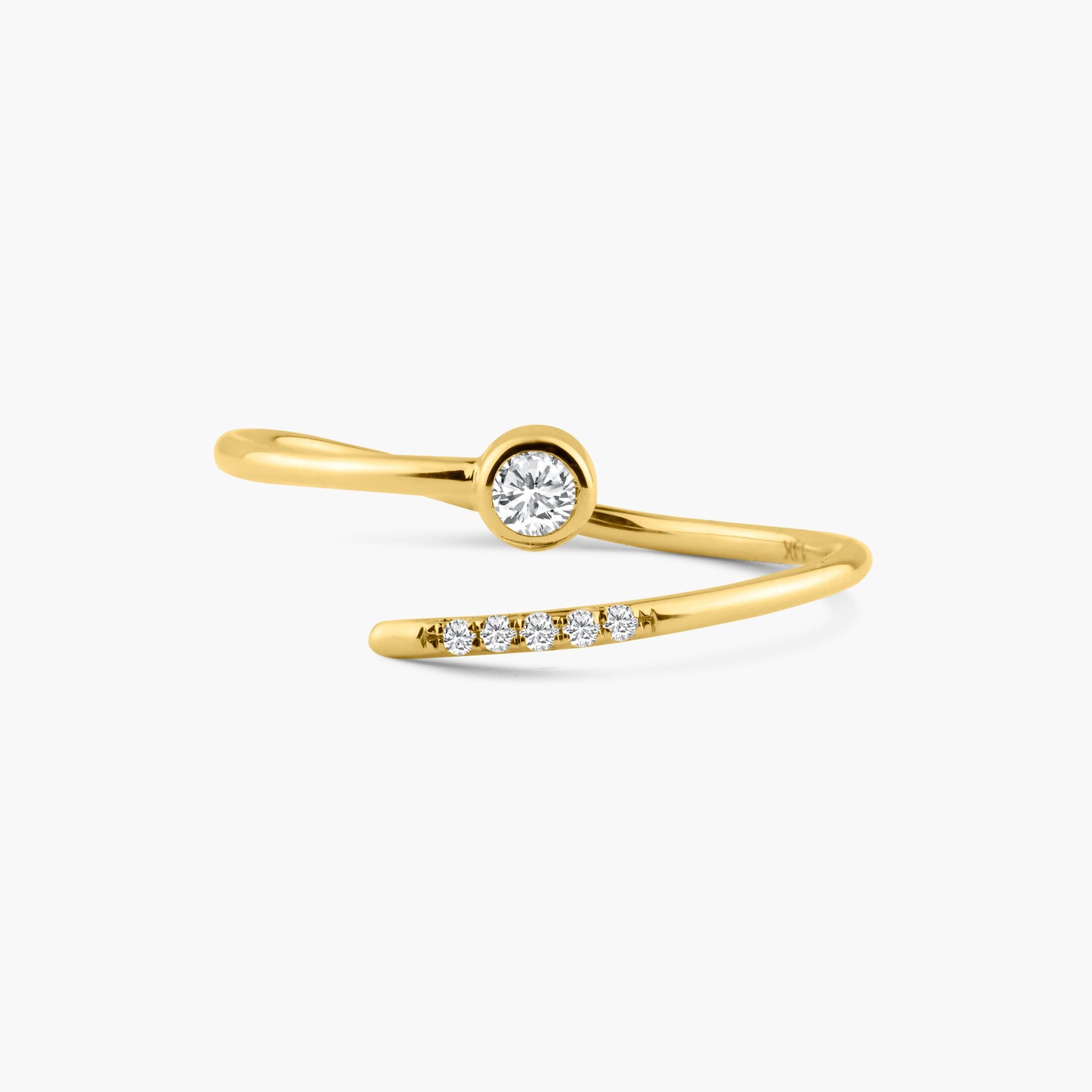 14K Yellow Gold Dainty Wrap Ring - R606151