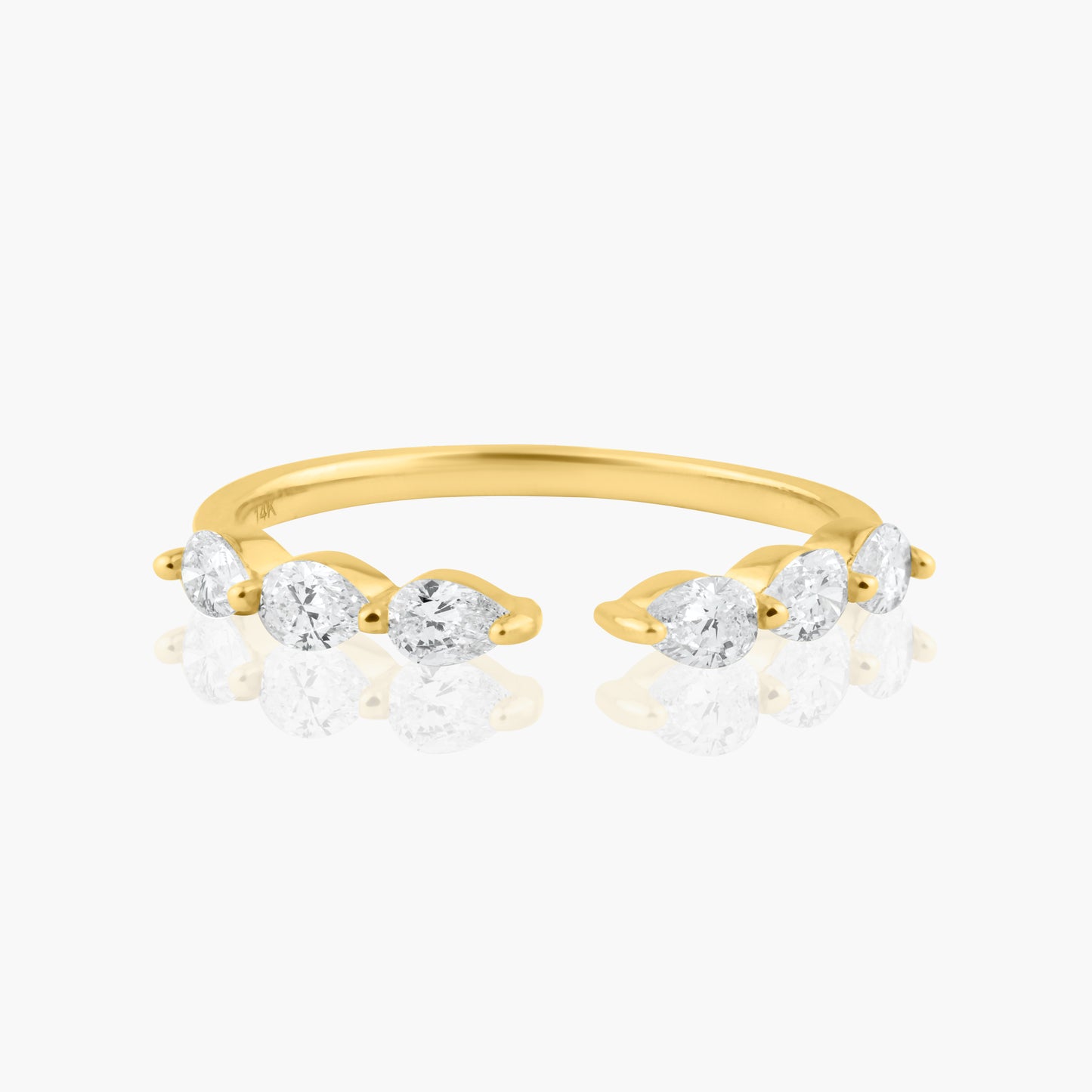 14K Yellow Gold Dainty Open Ring - R60615201