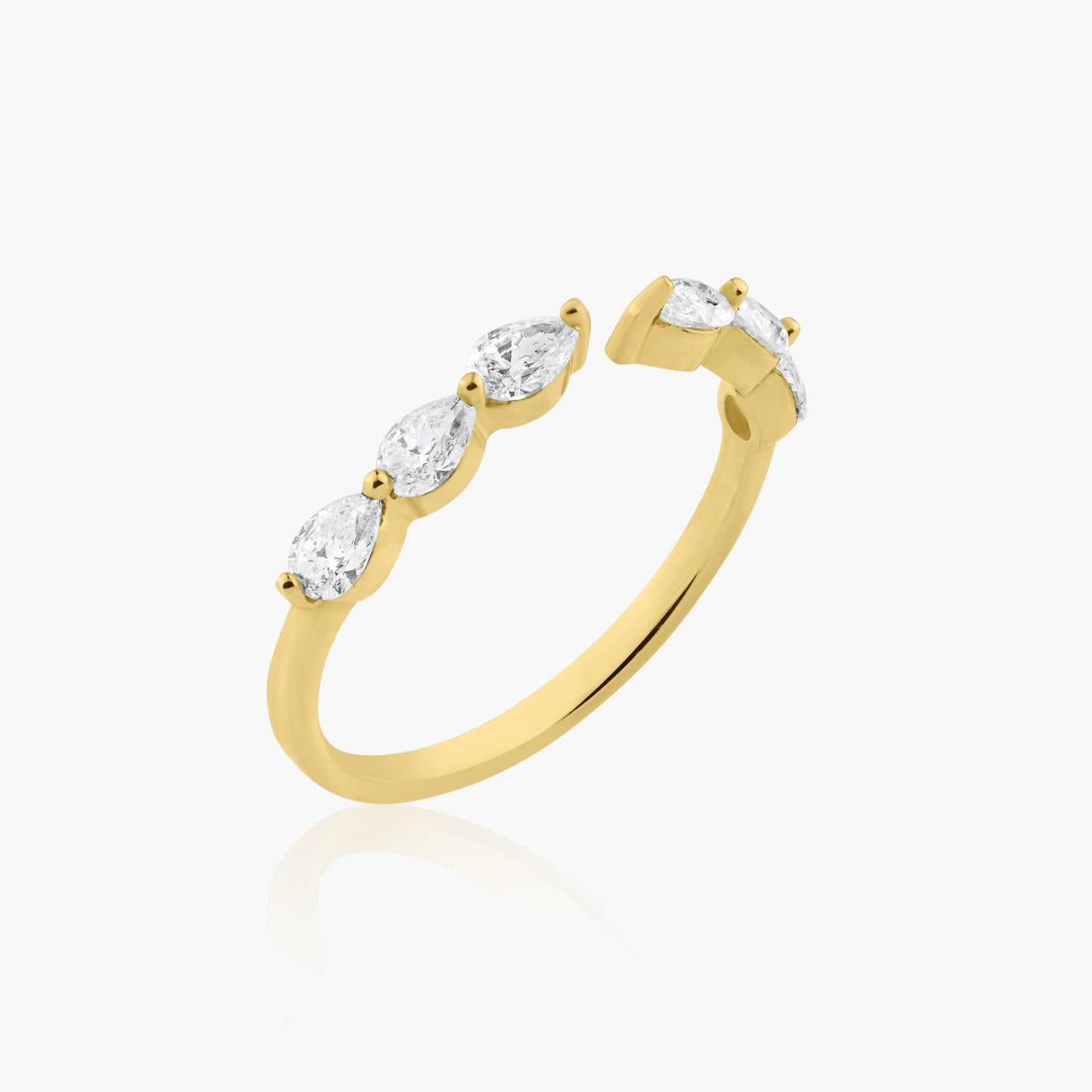 14K Yellow Gold Dainty Open Ring - R60615201