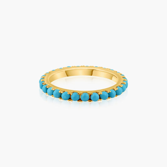 14K Yellow Gold Turquoise Ring - R60615501