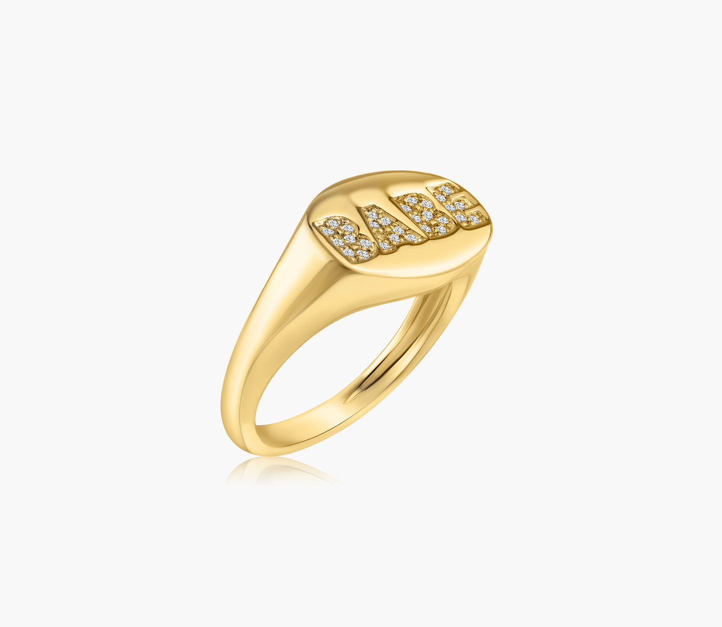 14K Yellow Gold Personalized Pinky Ring  - R60616101