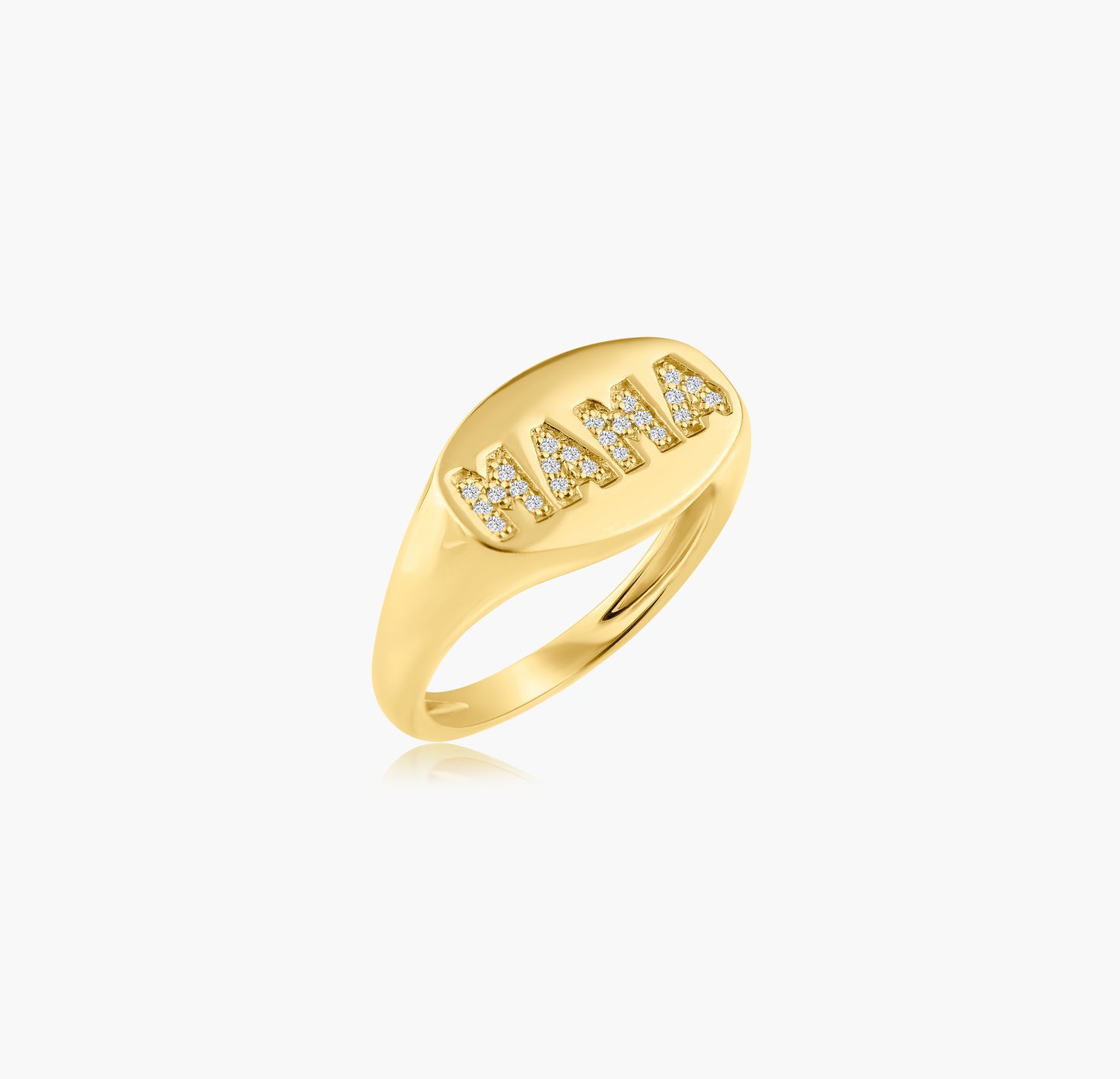 14K Yellow Gold Personalized Pinky Ring  - R60616102