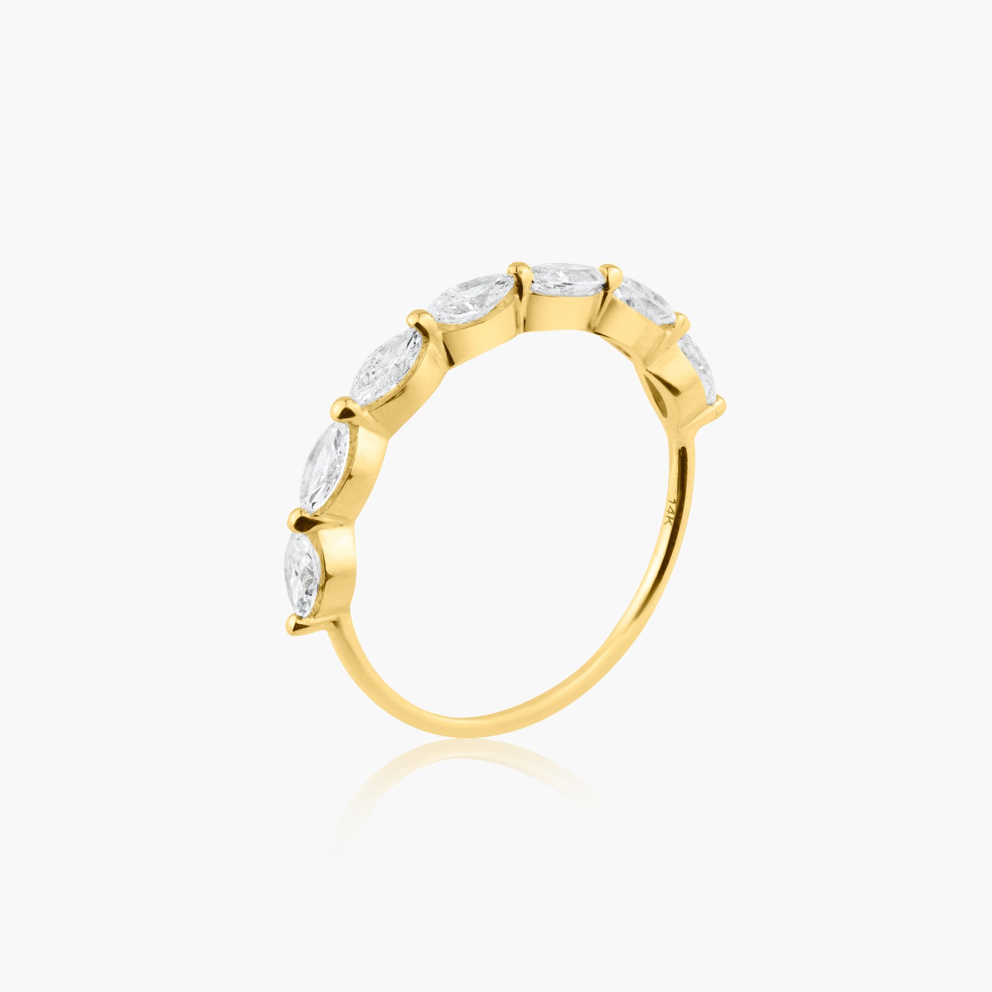 14K Yellow Gold Dainty Marquise Diamond Ring-R60617901