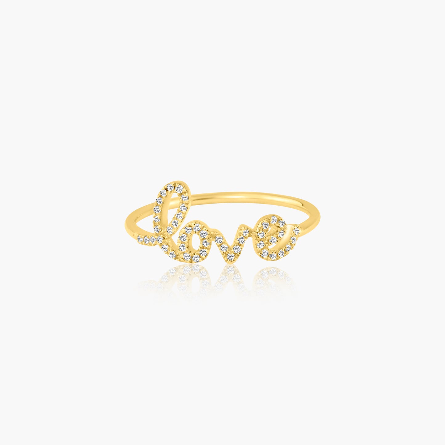 14K Yellow Gold Personalized Dainty Ring  - R606189